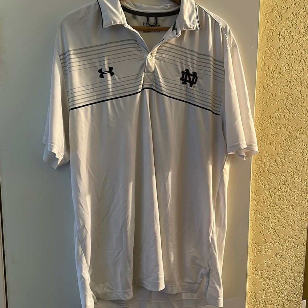 Men’s under armour notre dame heatgear golf polo